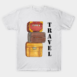 Travel - pen and watercolor illustration T-Shirt